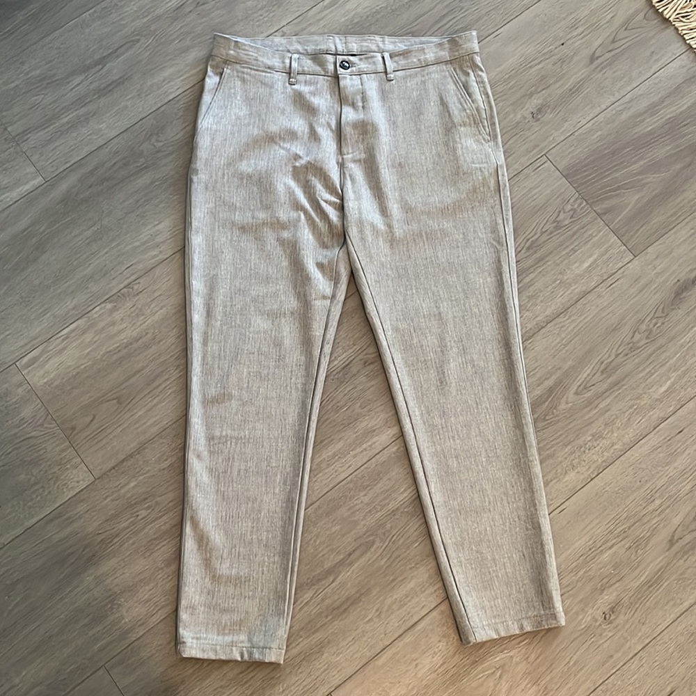 Zara “melange” pants in light grey size 34x30